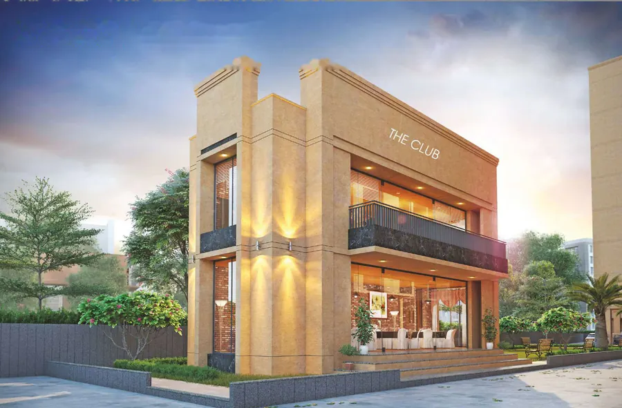 The Club, the Seven Sky clubhouse, at dusk