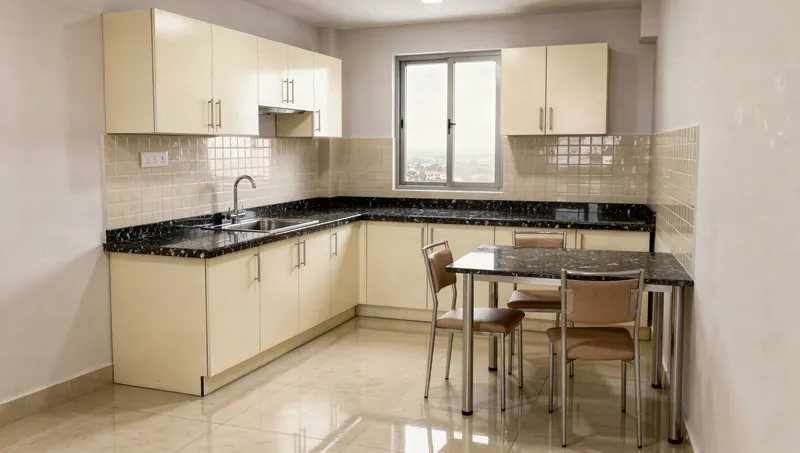 L-shaped kitchen visualisation