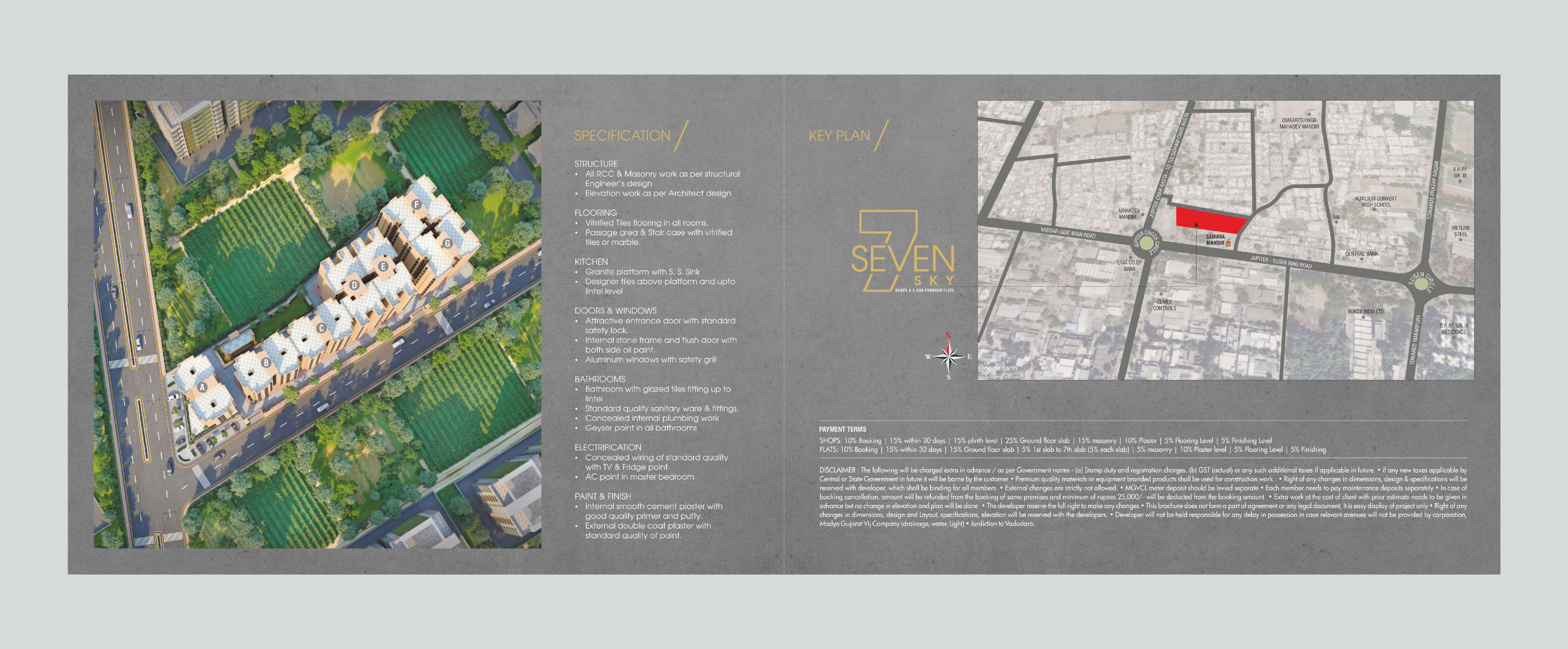 Seven Sky aerial location view Manjalpur Vadodara